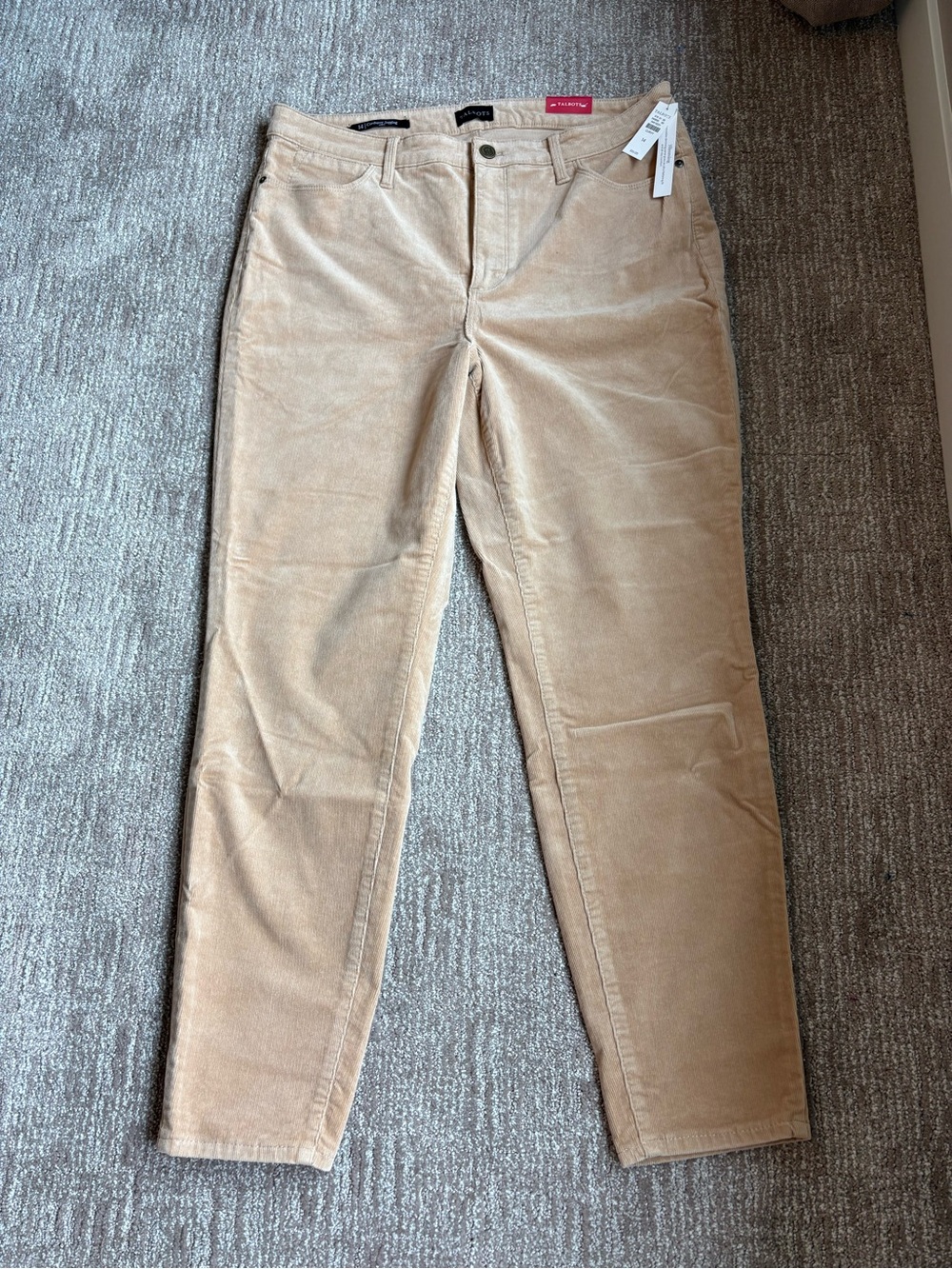 NWT Talbots Curvy Slimming Corduroy Jegging in Tan Size 14 Curvy - Picture 2 of 7